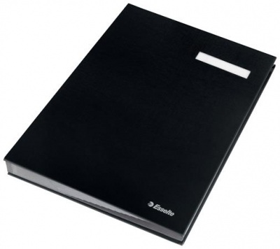 Aláírókönyv, A4, 20 részes, karton, ESSELTE, fekete
