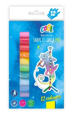 Gyurma, színes, 12 darabos, 200 g, COOL BY VICTORIA