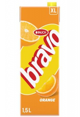 Gyümölcsital, 12%, 1,5 l, RAUCH "Bravo", narancs