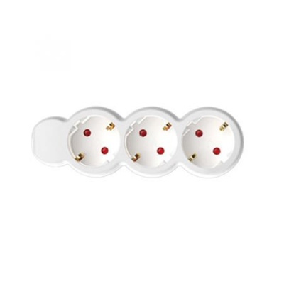 Elosztósor, 3 csatlakozóaljzat, 3 m kábelhosszúság, HOME, fehér