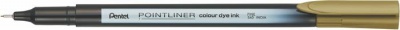 Tűfilc, 0,4 mm, PENTEL "Pointliner", aranybarna