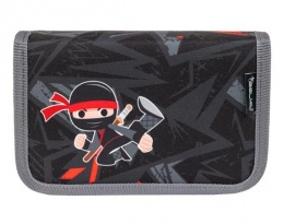 Tolltartó, klapnis, cipzáras, BELMIL "Ninja", fekete, nindzsa