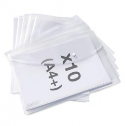 Irattartó tasak, A4+, PP, patentos, RAPESCO "Eco", áttetsző